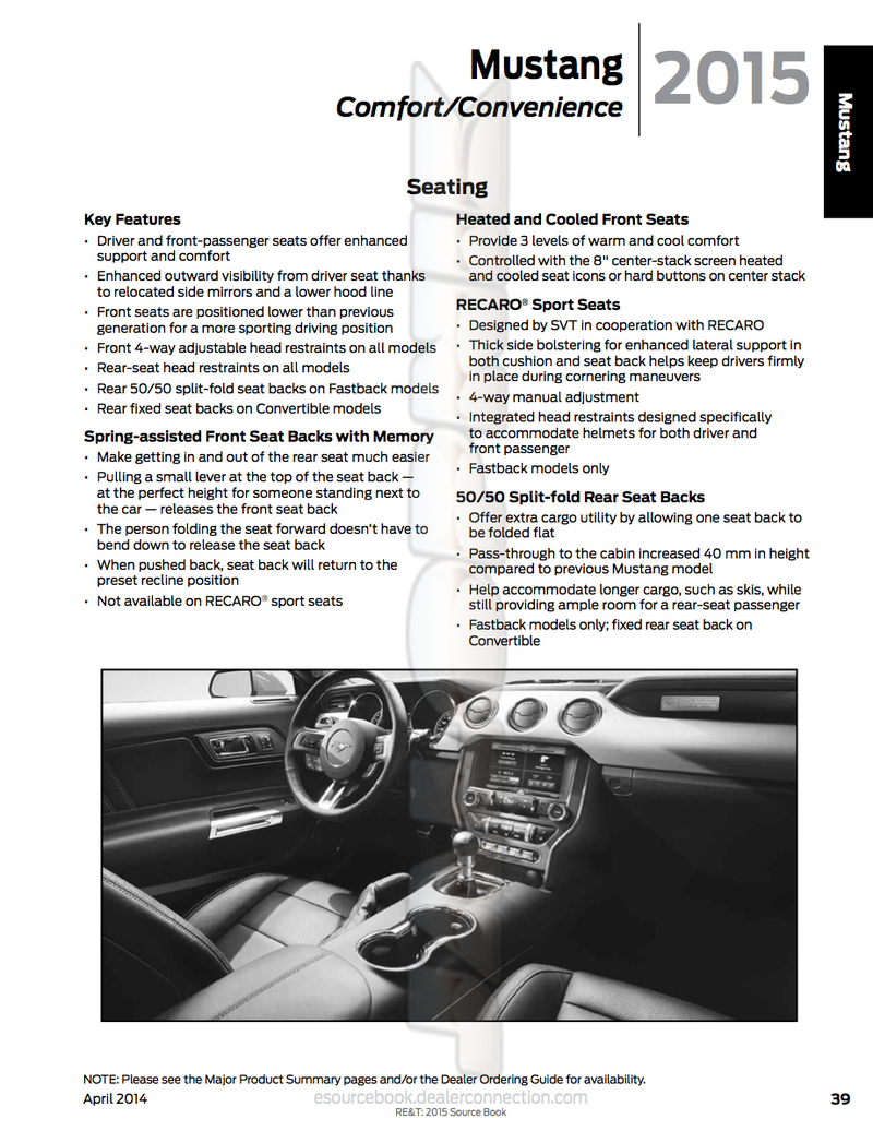 Illustration for article titled This Is The Entire Dealer Guide To The 2015 Mustang